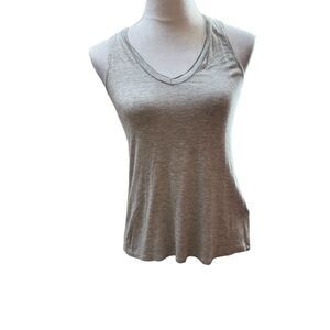 Vox‎ Populi Gray Sleeveless  Open Back Athlesiure Tank Top Size XS